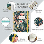 2026-2027 Planner - 18 Months Weekly & Monthly Planner from January 2026 - June 2027, Planners 2026-2027 with Elastic Closure, Inner Pocket, 8.5" x 11", Flower-C