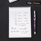 FPR Himalaya V2-Chrome Ultra Flex Nib Pen - Twist-Style Converter Filled Calligraphy Pens for Writing-Fancy Pens for Men & Women - Flex Fountain Pen w/Metal Clip & Cap Ring (Amethyst Purple Acrylic)
