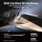 SMARTDEVIL 2 Pack for iPhone 15 Pro Max Privacy Screen Protector, Military Grade Shatterproof, 9H Hardness, Anti-Spy Tempered Glass, Fast & Easy Instlltion, Case Friendly