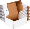 JOWLOT 9x6x4 inch Small Shipping Boxes Set of 25, White Corrugated Cardboard Box Literature Mailer for Mailing Packing Moving and Storage