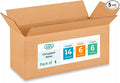 Medium Moving & Shipping Boxes 14 x 6 x 6 inches (5-Pack) - Extra Strength 200 lb vs Regular - Corrugated Packing Boxes for Delivery - Corrugated Box - Heavy Duty Shipping Box by IDL Packaging