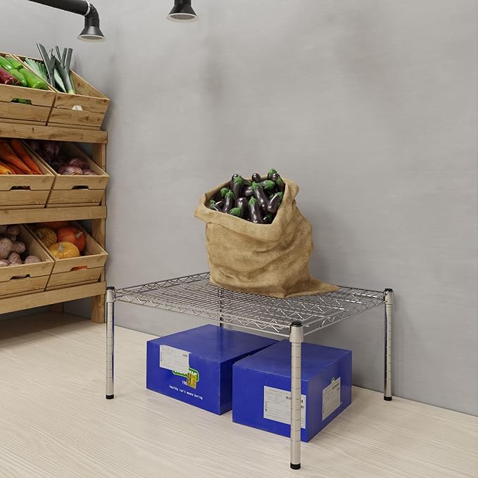 Regal Altair 24''W x 30''L x 14''H Chrome Plated Wire Dunnage Rack | Off The Floor Storage