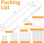 maylit Under Cabinet Lighting Plug in, 6Pcs 14 Inch Linkable Ultra Bright LED Light Bars, Renter Friendly Lamp, Wired 110V 120V Indoor Lights for Kitchen Cabinet, Counter, Workbench, Shelf, Warm White