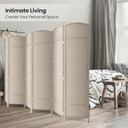 Cocosica 6 Panel Room Divider,6Ft Folding Privacy Screen,Tall - Extra Wide Foldable Panel Partition Wall Divider with Diamond Double-Weaved Hand-Woven Design Room Screen Divider