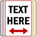 Custom Arrow,Custom Directional Sign, Two Way Arrow,36x48 Inches, Rust Free DiBound, Fade Resistant, Made in USA by My Sign Center