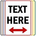 Custom Arrow,Custom Directional Sign, Two Way Arrow,36x48 Inches, Rust Free DiBound, Fade Resistant, Made in USA by My Sign Center