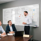 MaxGear Glass Whiteboard Tempered Magnetic Dry Erase Board 72 x 48 Inch Ultra White Frameless Wall Mounted, Office Classroom Conference Room Home Use, Includes Markers, Eraser, Magnets & Mounting Kit