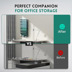 SUPEASY 11-Tier Wall File Organizer, Hanging Wall Files for Papers, Folders, Magazines, Wall Organizer for Clipboard, Assembly Needed, Black