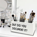 XPH Funny But Did You Document It Pen Pencil Holder Organizer for Desk, HR Human Resources Gifts, Office Humor Gifts, Funny Wooden Box Sign for Office Workplace Desk Tabletop Decorations