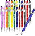 Greengines 20 Pieces Inspirational Pens, Motivational Ballpoint Pen with Stylus Tip Funny Ink Pens Bulk Inspirational Gifts for Women Coworkers Office Supplies Black Ink