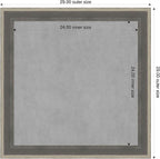 Amanti Art Grey Framed Magnetic Board 29x29 Medium Vision Board for use with Magnets, 100% Metal Sheet to Display Items as Office Decor or for Home Organization in mudroom, Kitchen or Kids Room