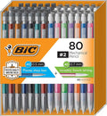BIC Mechanical Pencils 0.7mm & 0.5mm, #2 EXTRA SMOOTH with Various Color Barrels - Two Assorted Sizes, 80 Pack