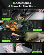 Cfulan Car Vacuum Portable Cordless, 21KPa 4-in-1 Handheld Mini Vacuum Cleaner with 8 Attachments, 3 Suction Modes, One-Touch Empty, Type-C Charge, Hand Vacuum for Car, Home, Keyboard, Small Job