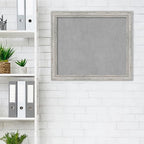 Amanti Art Silver Framed Magnetic Board 23x27 Medium Vision Board for use with Magnets, 100% Metal Sheet to Display Items as Office Decor or for Home Organization in mudroom, Kitchen or Kids Room