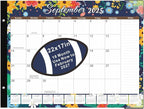 DIBAOLU 2026 Desk Calendar Large 22"x 17",Large Desk Calendar 2025-2027,18 Month,Use Now to February 2027,Suitable For Home, School Or Office,With Plastic Cover,Monthly Planning Calendar(flower)