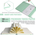 EMOMAS Lined Journal Notebook, 10Pack Hardcover Notebook for Men & Women – Journals for Writing, Work, School, Home & Daily Notes, 160 Pages – Medium A5, 5.7"x8", 100 gsm Thick Paper (Eggshell Green)