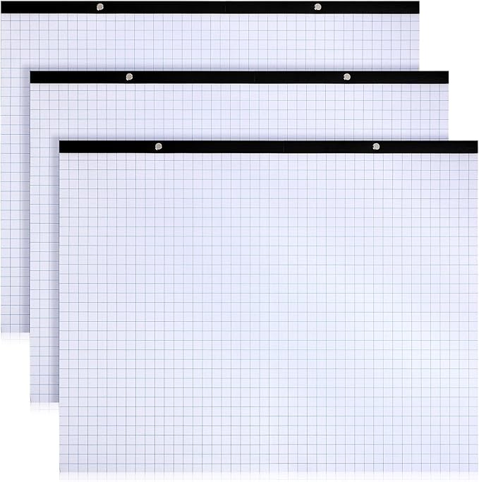 Fainne 3 Pcs Large Engineering Graph Paper Pad Giant Drafting Pad Blueprint Sketching Graph Paper Engineer Architect Designer Mathematician Draftsman (Blue, 22x17inches)