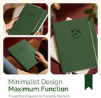 Panda Planner Pro A4 Daily Planner 2026 – 6 Month Undated Daily Productivity Planner with Large 8.5x11 Layouts, Weekly & Monthly Calendar Planner, Goal Tracker, Habit Tracker & Time Management Organizer – Dark Green