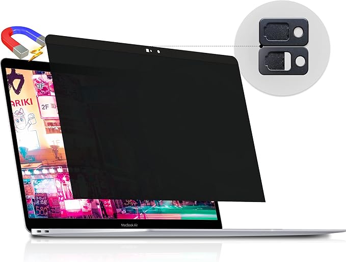 Peslv Magnetic Privacy Screen for Macbook Air 13 Inch (2018-2021, M1) / Macbook Pro 13 in (2016-2022, M1, M2), Removable Anti Blue Light Glare Filter for Mac 13In Laptop