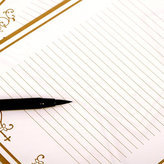 8 Pcs Vintage Letter Papers Set Printable Writing Paper Lined for Wedding Invitation Greeting Love Letters with Envelopes for Girls Women Men Stationary