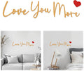 Love You More Wood Sign Home Decor Boho Decor Wall Decor Express Love and Warm for Your Family Lovers Wall Art Gift Hallway Entryway Door Farmhouse Valentine Decors Bedroom Above Bed Topper Decoration