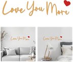 Love You More Wood Sign Home Decor Boho Decor Wall Decor Express Love and Warm for Your Family Lovers Wall Art Gift Hallway Entryway Door Farmhouse Valentine Decors Bedroom Above Bed Topper Decoration