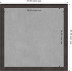 Amanti Art Black Framed Magnetic Board 27x27 Medium Vision Board for use with Magnets, 100% Metal Sheet to Display Items as Office Decor or for Home Organization in mudroom, Kitchen or Kids Room