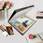 Lineco Folio Storage Box, Clamshell Design with Metal Edge. 18.5x24.5x1.75 Inches, Archival Boxboard, Preserve Photos, Cards, Magazines, Documents, Art, Ephemera, Family Records, Black, Pack of 2