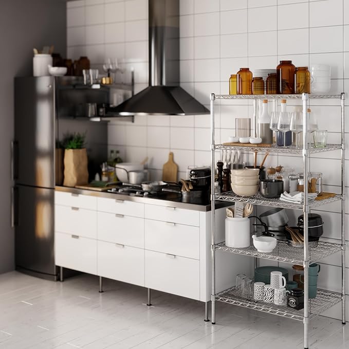 Regal Altair 24" Deep x 30" Wide x 64" Height Wire Shelving Kit | 5-Tier | NSF Commercial Storage Rack Unit