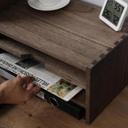 DDYURI 3-Tier Paper Storage Letter Tray File Sorter - Wood Desktop Document Organizer Holders with Mail Sorter, School & Home Magazine File Dividers for Office Accessories Dark(SJ3K-DK)