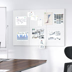 Neatsure Large Cork Board for Wall, 36" x 24" White Bulletin Board with Pushpins, 6 Panels Felt Tiles Tack Push Pin Board for Office