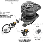 MNGARISTA Heavy Duty Retractable Keychain with Belt Clip, ID Badge Reel Key Chain, Badge Holder with 31.5' Steel Cord and Key Ring, 9.0oz, 2-Pack