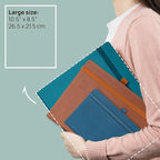 POPRUN Planner 2025-2026 (Large - 8.5'' x 10.5'') Academic Weekly Calendar (July 2025 - June 2026) with Hourly Time Slots, Monthly Tabs, 100GSM Thick Papers, Leather Soft Cover - Green