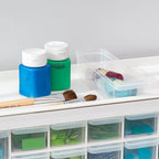IRIS USA Plastic Drawer Storage Organizer, 26-Drawer Teacher Toolbox Bead Small Parts Organizer Cabinet for Hardware Crafts Nuts Bolts Tools Sticker Home Business Scrapbook Art Hobby Garage - White
