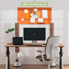 Large Cork Bulletin Board Alternative for Office60 x 35" - 15 Pack Felt Bulletin Boards Dart Wall Protectors 70 Pcs Safe RemovableAdhesive Tabs Pcs for Office Wall, School, Home Decor, Orange