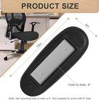 Podoy Office Chair Armrest Pads Replacement Fits Univeral Desk Chair Arms with Mounting Hole Patterns Screws, Desk Armrest Cover 4" x 10" (Pack of 2)