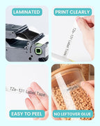 6-Pack Label Maker Tape 12mm 0.47" Clear TZe-131 Replacement for Brother P Touch Label Tape TZe131 TZ-131, Compatible with Brother Ptouch PT-D210 PT-H110 PT-D220 PT-D400, Black on Clear
