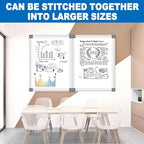 Magnetic White Board Dry Erase Board for Wall 24" x18 (2pcs) Aluminum Frame Magnet White Board for Home, School, Office, Kitchen