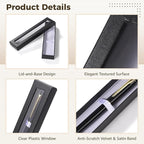 OMISTAR 50 PCS Pen Gift Box Empty Cases with Clear Lid, Black Ballpoint Pen Gift Box Pen Jewelry Display Box for Jewelry Gift Business Birthday Souvenir Office Supplies (50PCS)