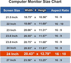 Pozlle 24 Inch Computer Privacy Screen Shield [2 Pack] for 16:10 Widescreen Desktop Monitor - Anti-Glare Blue Light Privacy Filter and Anti Spy Privacy Screen Protector Film