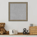 Amanti Art Silver Framed Magnetic Board 18x18 Small Vision Board for use with Magnets, 100% Metal Sheet to Display Items as Office Decor or for Home Organization in mudroom, Kitchen or Kids Room