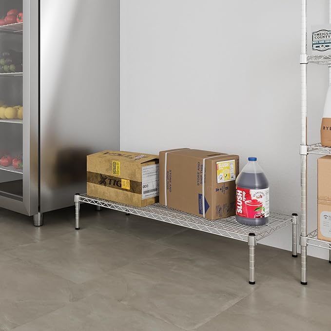 Regal Altair 18" Deep x 48" Wide x 8" Height Wire Shelving Kit | 1-Tier | NSF Commercial Storage Rack Unit