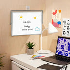 Lumspax Desktop Whiteboard with Stand, 16" x 12" Double-Sided Dry Erase Board with Stand, Portable Stand White Board for Office, Home, School