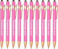 CRME Custom Pens Personalized Pen with Name Logo Engraved Metallic Pink Barrel Black Ink Click Pens Grip Retractable Ballpoint Pen Ideal for Business Office Encouraging Scriptures