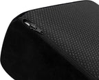 Amazon Basics Foam Foot Rest for Under Desk at Work with Washable Cover, Comfortable Stool for Home and Office, 5.1 x 10.2 x 17.3 in, Black