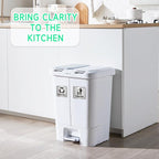 2PCS Recycle Stickers for Trash Bins, Self-Adhesive Waterproof Brushed Silver Trash and Recycling Stickers for Trash Can, Kitchen, Office, Garbage Bin Indoor, Outdoor Use