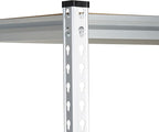 Amazon Basics Double Post Press Board 5 Tier Shelf 36 x 18 x 72, Aluminum | Medium Duty, Storage, Shelving