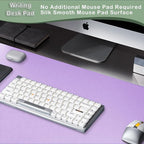 Boutilon Leather Desk Pad Protector,Non-Slip Mouse Pad,Laptop Desk Pad,Office Mouse Mat,Waterproof Leather Desk Blotter,Desk Writing Pad for Office and Home (L-Purple,35"x 17")