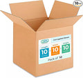 Medium Cube Moving & Shipping Boxes 10x10x10 inches (10-Pack) - Extra Strength 200 lb vs Regular - Corrugated Durable Packing Boxes - Shipping Box Medium - Box Packaging by IDL Packaging