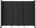 Versare Room Divider 360 Portable Wall Partition | Folding Panels | Large Freestanding Divider | Locking Wheels | Temporary Room Separator